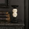 Three Dimensional Skull Decor Halloween Candlestick Holder Decoration, Gothic Raven Candle Holder, Pillar Stand Spooky Taper for Tabletop Home