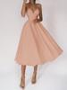 Multi-Color European & American Women's Sexy Swing Evening Dress with Spaghetti Straps