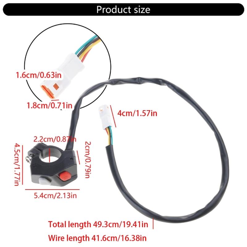 Versatile Motorcycle Ignition Switch Waterproof Motorcycle Switch Easy Install Bike Switch Motorcycle Accessory for Bike 