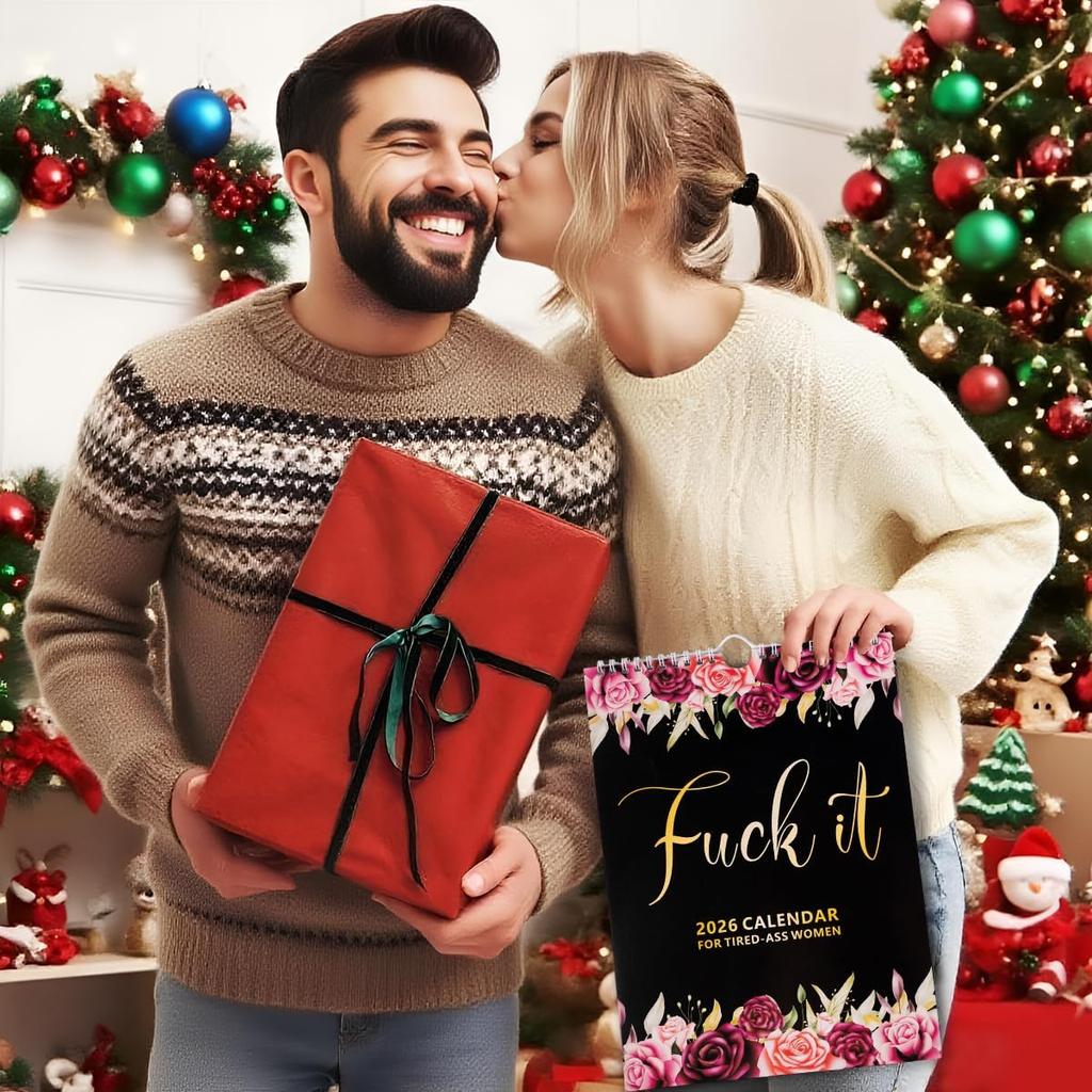 Fu-ck It 2026 Calendar for Tired-Ass Women, 2026 Fu-ck It Wall Calendar for Tired Women, Humor Hanging Month Calendar,Hanging Calendar for Home