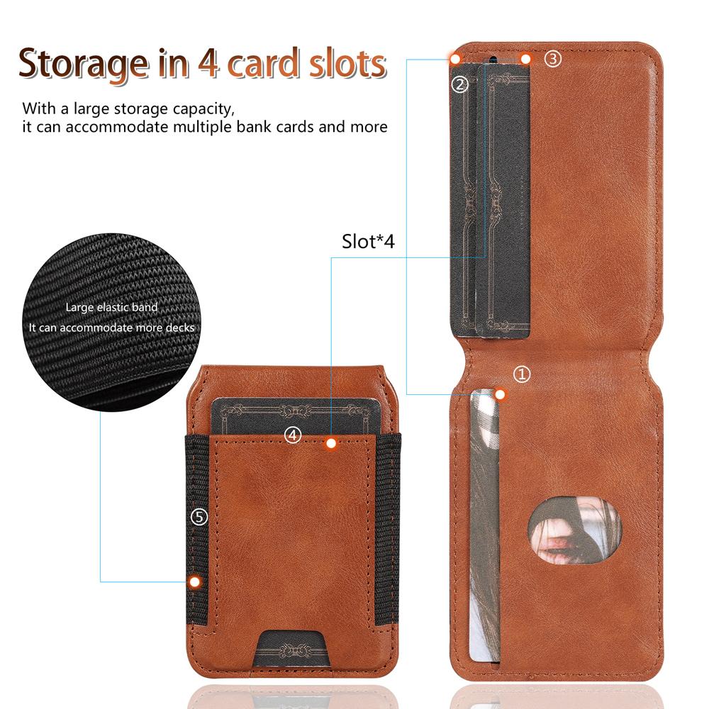KEYSION PU Leather Phone Case for Samsung Galaxy Z Fold 7 6 5 4 3 Shockproof Cover With Magnetic Card Holder Bag Hinge Screen Protector