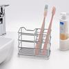 Bathroom Toothbrush Holder Stainless Steel Black Sliver Tooth Brush Holder Toothpaste Holder Stand Bathroom Organizer Accessory