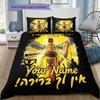 Beitar Jerusalem Fc Crest Custom Name Pattern Bedding Quilt Set Quilt Cover Pillowcase Home Birthday Gift(1 * duvet cover + 2 * pillowcase, without co