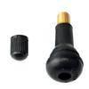 4 stk svart Snap-In Tubeless TR413 messinghette dekkventilstamme bildekk
