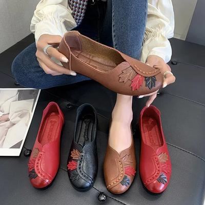 Damen Freizeitschuhe Leder Damen Ballerinas Loafer Luxus Slip-on Damen Leichte Mokassins Designer Schuhe Zapatos Mujer