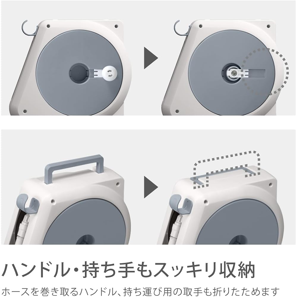 Takagi RM715SK Hose Hose Reel, Easy Connection, Aurora NANO, 15m, Light and Neat Storage