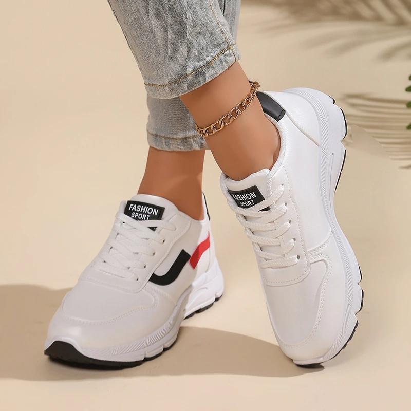 

Rimocy Casual Shoes Womens Outdoor Tennis Sneakers Light Comfort Lace Up Pu Trainer 2024 Spring Sport Shoes Zapatos De Mujer 35