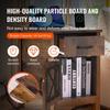 Farmhouse End Table Night Stand with USB Ports & Outlets 3 Tiers Storage