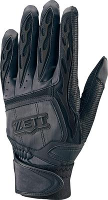 ZETT Rękawice do odbijania w baseballu Pro Zasady baseballu szkół średnich Białe Rozmiar S BG318HS Czarne Status, Oburęczne, Zgodne, (1100), (22-23 cm), (1900), (S