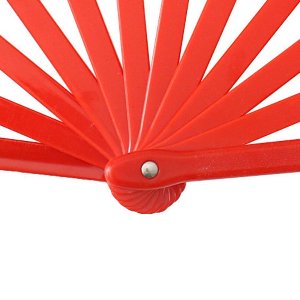 Plastikknochen Chinesischer Tai Chi Yoga Kung Fu Fächer 34cm Handfaltbarer Bühnenfächer Hochzeitsfeier Dekoration