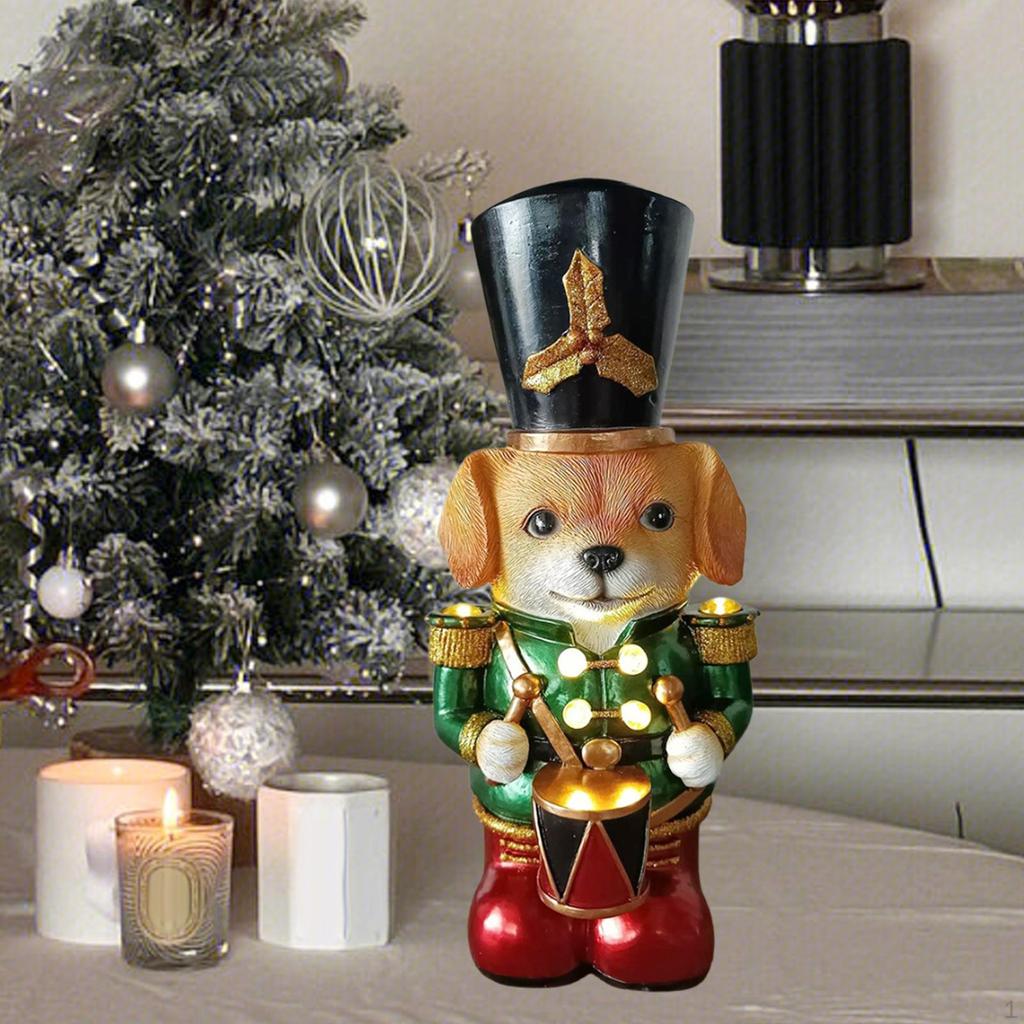 Figurka perkusisty zwierzęcego, dekoracja świąteczna, dzieło sztuki, dekoracyjna, kolekcjonerska ozdoba na stół