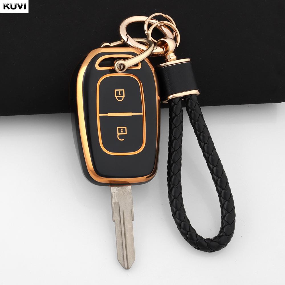 Fashion Tpu Auto Key Fob Cover Case Fit For Renault Kwid Traffic Symbol Sandero Logan Lodgy Dokker Dacia Duster 2 Buttons Protector Remote
