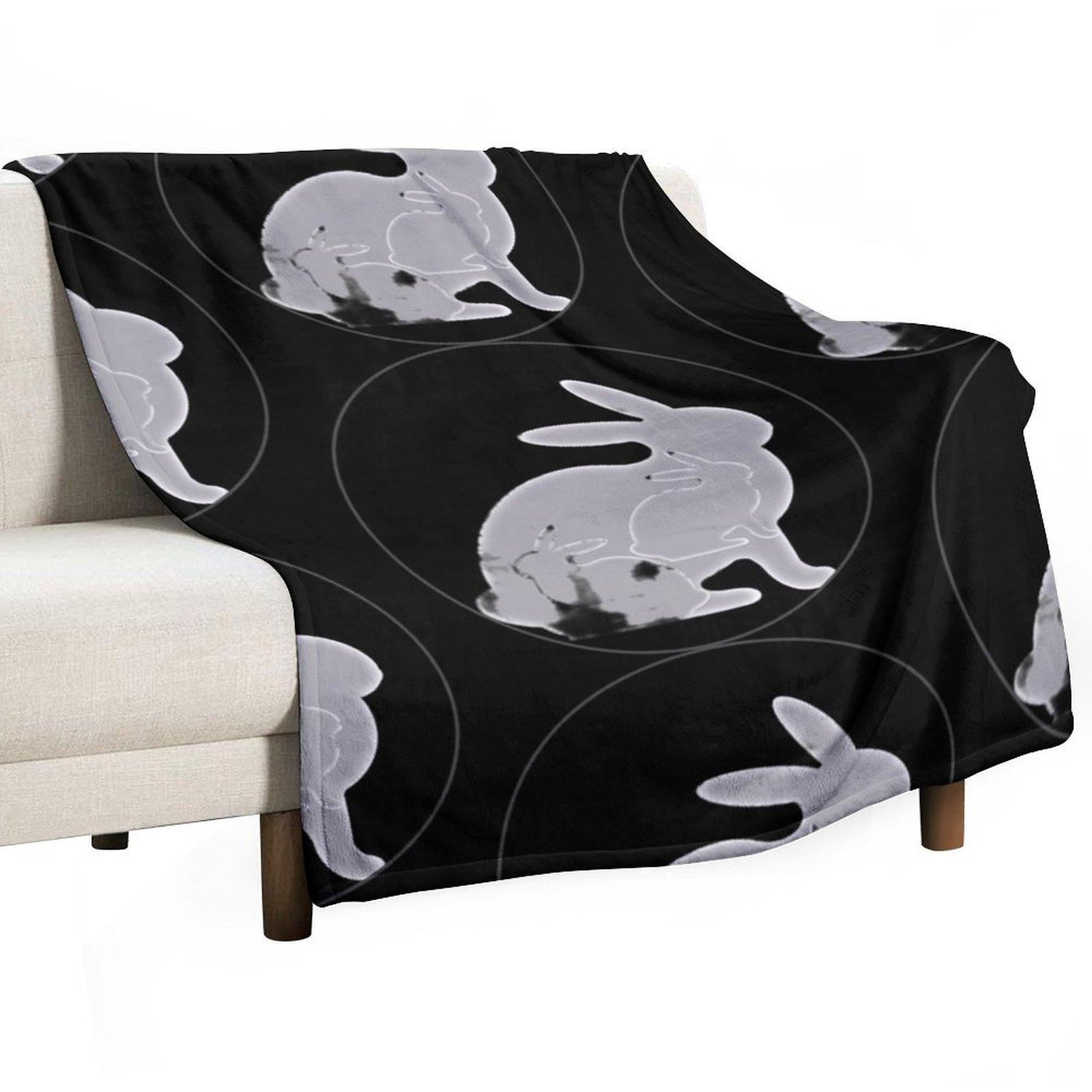 Пледы с принтом Гранж Кролик Триады Постельные Модные Винтажные Пушистые Дорожные Пледы 30x40in