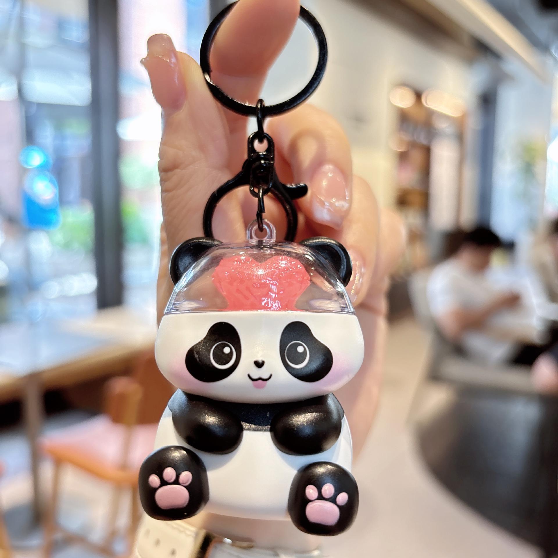 

Світловідбивний брелок-ключниця «Ведмедик Панда Любов-Мозок»: Милий Міні-Кулон-Брелок для Пари, Ідеальний Подарунок чорний