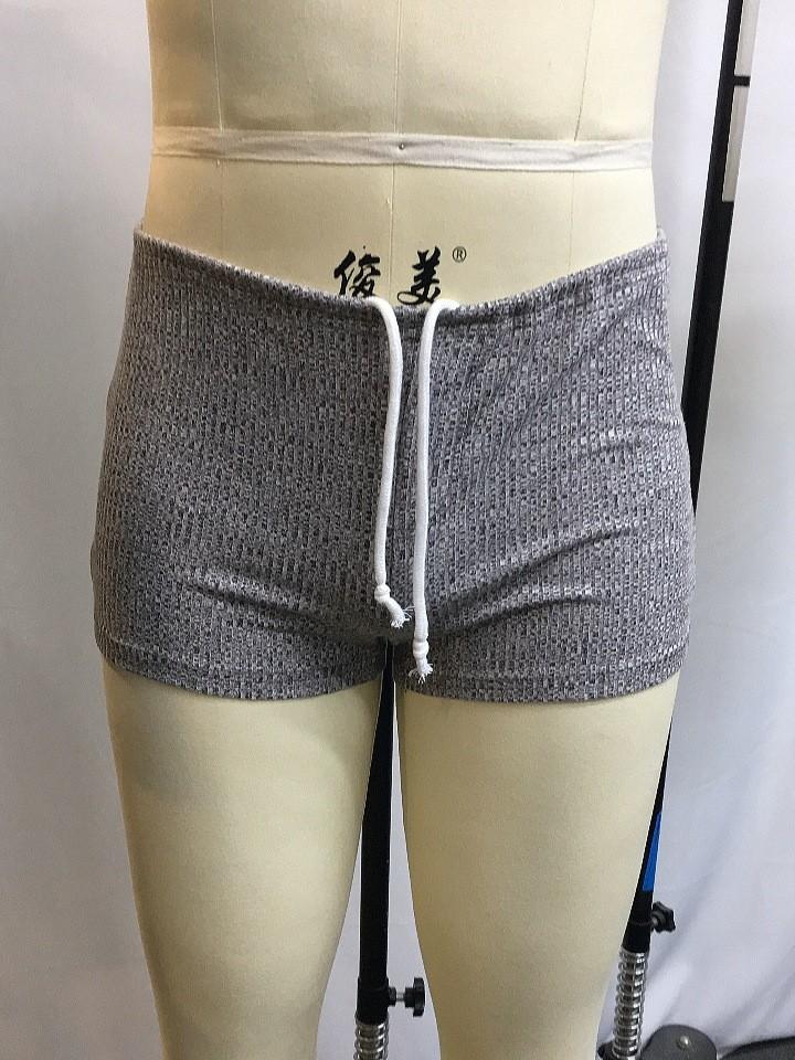 Pantaloncini estivi da uomo sexy con cinturino, pantaloni casual da festa a 3/4