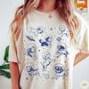 Streetwear Vintage Cats Dogs In Space Livin The Dream T Shirt Gift Tee Women Unisex Cotton Oversized Summer Boho Hippie Aesthetic