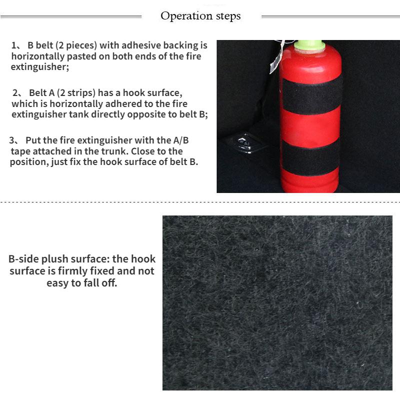 Fester Gurt zur Aufbewahrung im Kofferraum, Nylon, für Feuerlöscher, Befestigungsgürtel, Schlaufengurt, schwarzer Kofferraum-Organizer-Gurt, Autozubehör