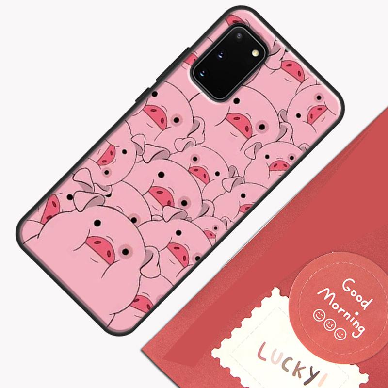 Cartoon Pig Phone Case For Samsung Galaxy S25 S26 Ultra S20 S21 S22 S23 S24 Plus S9 S10 S25 FE Cover Shell