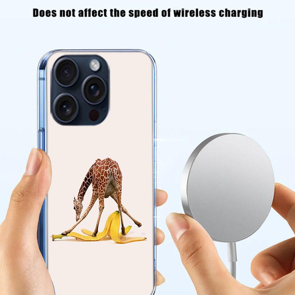 Giraffes Have Long Necks Clear Phone Case For Iphone 17 Air 16 Pro Max 15 Pro 14 Plus 17E 16E 11 13 12 Mini Cover Cases Fundas C