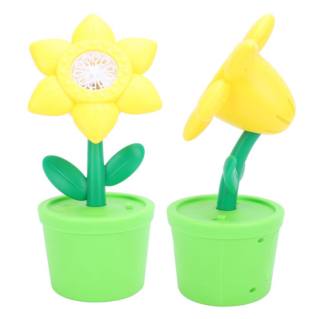 Bubble Machine with LED Light and Music Sunflower Electric Bubble Maker Battery Powered Bubble Blowe
