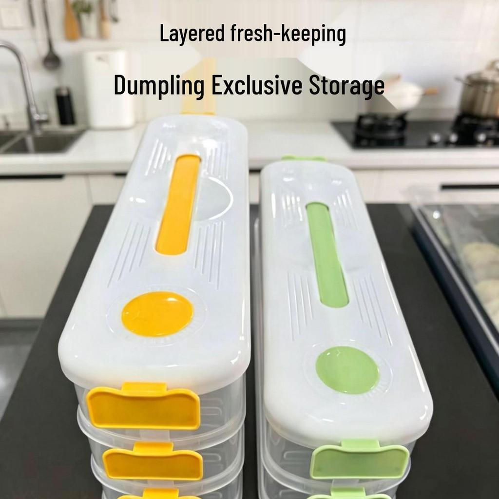 Dumpling Food-Grade Freezer Storage Box - Multi-layer Sealed Preservation for Frozen Wontons