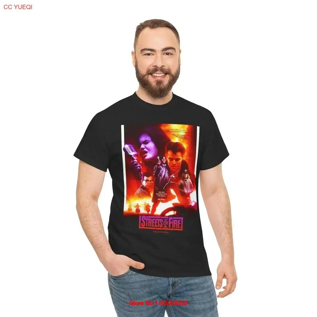Streets of Fire filmposter 3 Zwaar Katoen T-shirt vintage Licht designer kleding homme Casual Stijlvol Ademend
