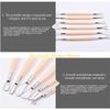 F26C Clay Sculpting Tools Set of 6 Double for Head Handle Wax Pottery Carving Sculpture for DIY Craft Ceramic Polymer Tool