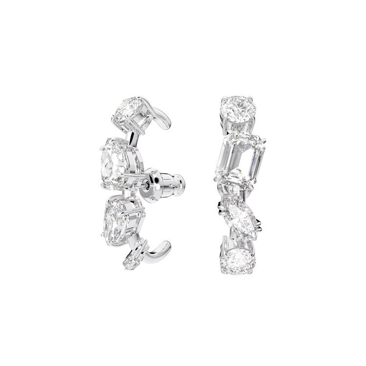 Swarovski Elegant Fashion Gema Rhodium Plated Earrings Women Earrings 5639331 Box+Shopping Bag (Random Color)