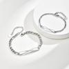 Stainless Steel Möbius Chain Bracelet in Gold - Everyday Wear Design (BR-2558)