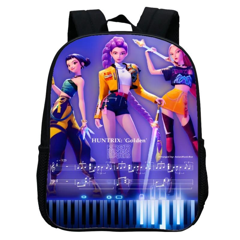Printed Witch Hunters Huntrix Kpop Kindergarten Bag, Cartoon 12-inch Backpack Lightweight