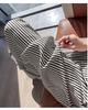 Spicy Girl 2025 Summer Ice Silk Striped Wide-Leg Pants - Plus Size, Casual, Hip-Hugging, Lazy Style