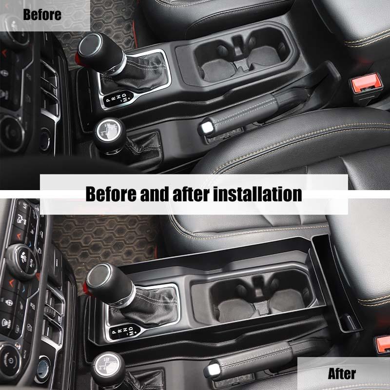 Car Gear Storage Box Organizer Container For Jeep Wrangler JL For JT Gladiator 2018 Up Interior Stowing Tidying Accessories