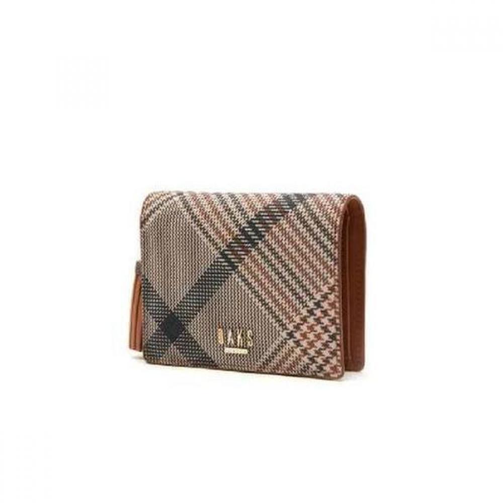 Daks Card Wallet Brown Check Pattern With Tassel Dcwa1f328w2