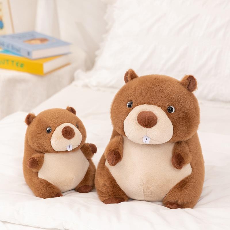 Cute Simulation Groundhog Doll Plush Toy Cute Hamster Groundhog Doll Children Soothing Doll