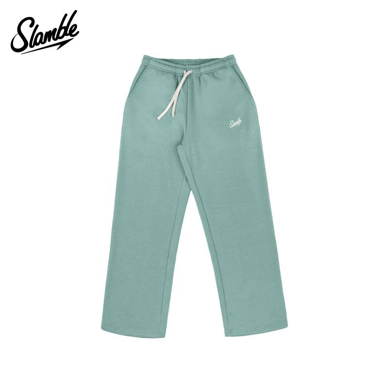 Slamble New Winter Style Fleece-Lined Warm Straight-Leg Pants for Men and Women, Sports Casual Straight-Leg Pants, Loose and Versatile Long Pants