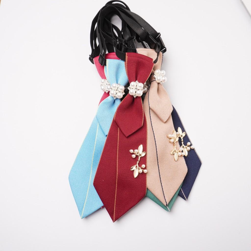 Necktie With Pearl Embellishments For Men And Women Suitable For Office And Formal Wear
