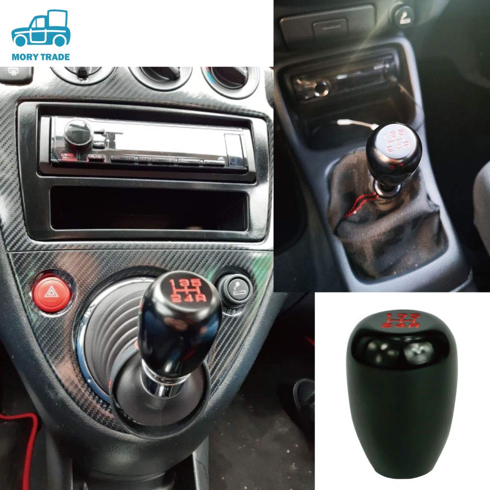 Morytrade MT Shift Knob for Cars, Light Trucks, Light Tigers, Aluminum, 5-Speed, Universal (Black)