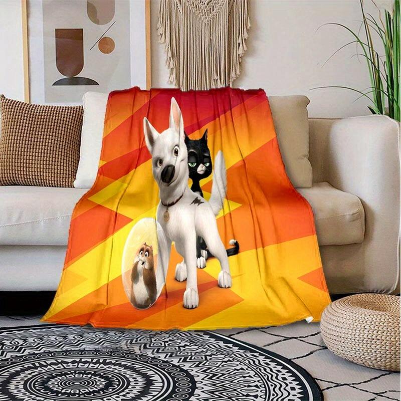 1pc Bolt Printing Blanket Soft, All Season Throw for Living Room, Bedroom,Personalized Gift with Adorable Cartoon Design