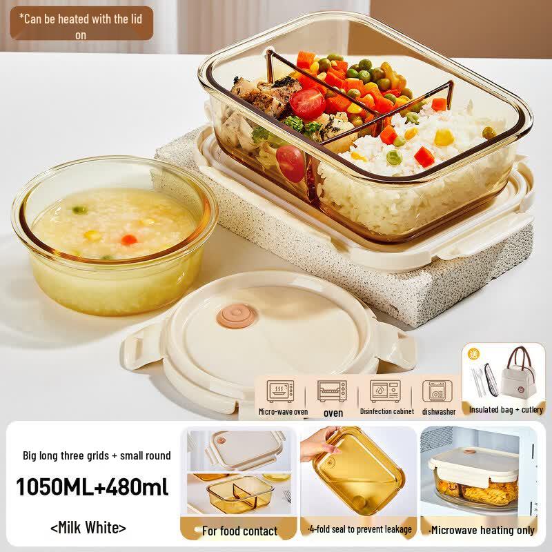 Microwave-Safe Glass Food Container