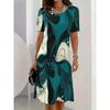 Summer Women's 3D Printed Short-sleeve Dress Is Fashionable, Versatile, Trendy, Breathable, and Casual