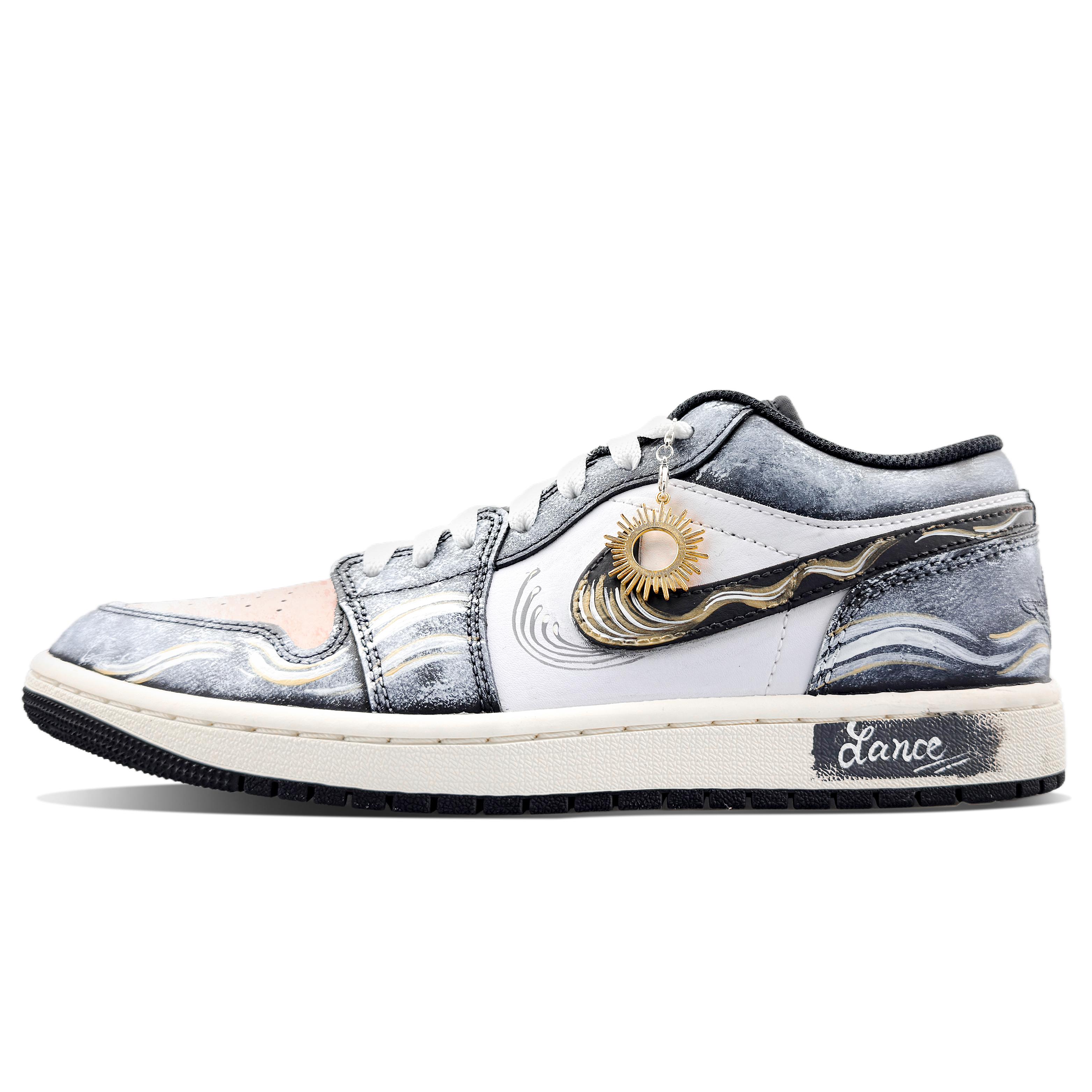 

Jordan Air Jordan 1 Abrasion Resistant Low top Vintage Basketball Shoes Unisex 553558-081(TeamX-l) 42.5
