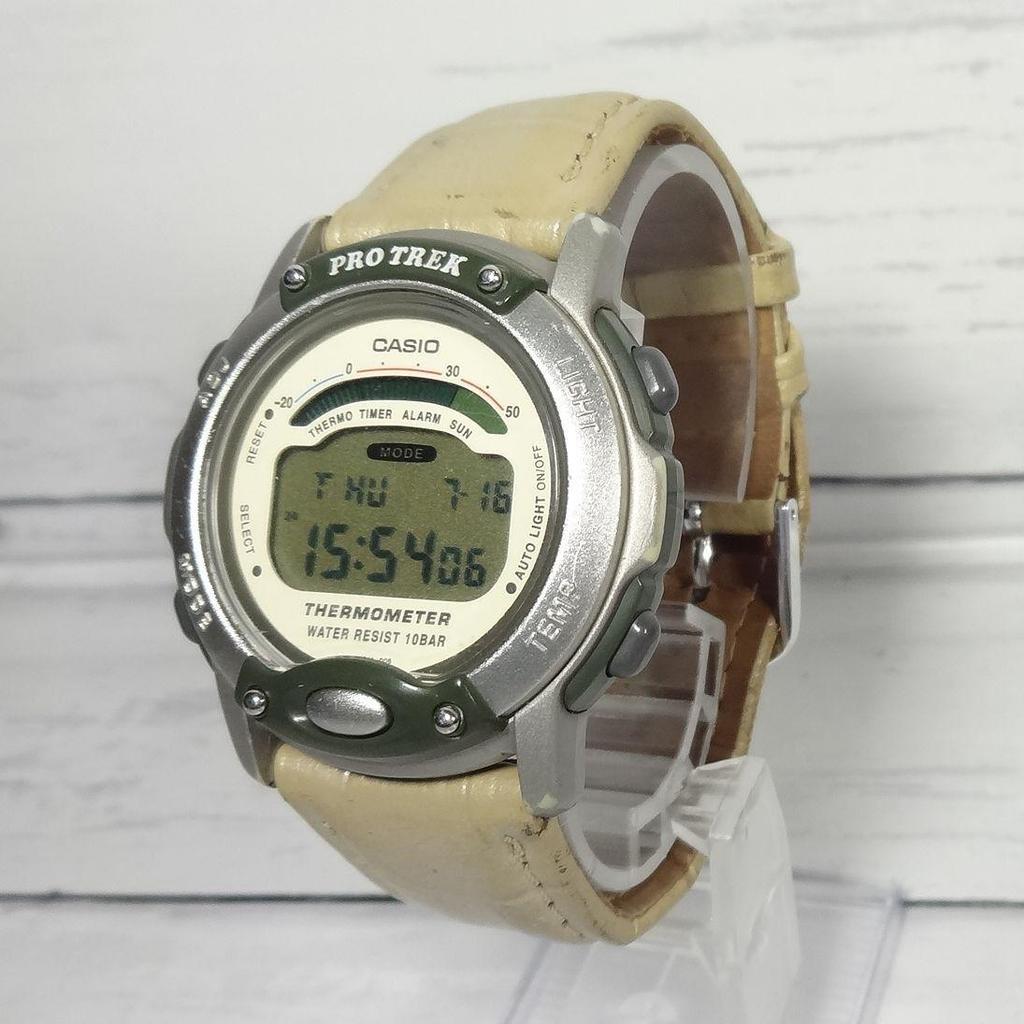 Used For Ladies CASIO PRO TREK with TheRMometer, New Battery, Working Condition: Good