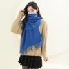 Cashmere Scarf for Girls High End Solid Color Scarf  Thickened Imitation Cashmere Scarf  Versatile Korean Style Wool Scarf
