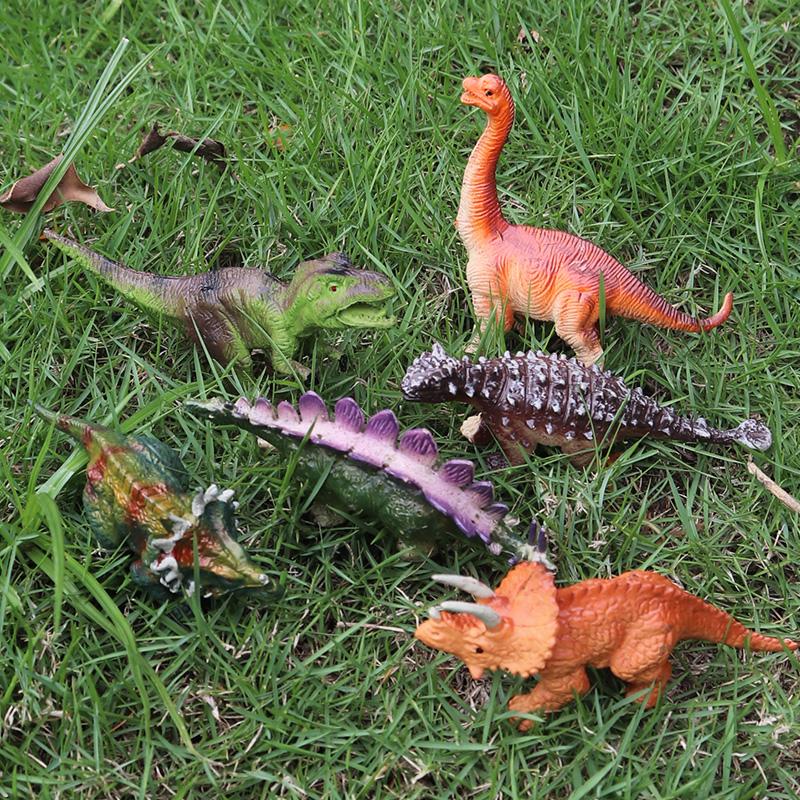 Oenux Mini Jurassic Stegosaurus Saichania Solid Pvc Dinosaur World Animal Model Action Figures Collection Toy For Kids