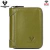 Humerpaul Ladies Wallet First Layer Cowhide Wallet Coin Purse RIFID Anti-theft Brush Organ Wallet Zipper Opening