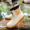 Couple Elastic Rain Boots Short Tube Waterproof Fashion Simple European and American Fishing Rain Outdoor Can Wear Versatile Rain Shoes