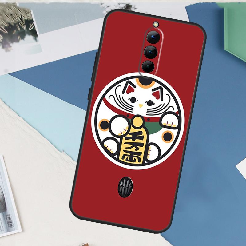

Japanese Lucky Cat Art Case For ZTE Nubia Red Magic 10 Air 8 9 8S 9S 10S Pro Plus 6 7 7S RedMagic 11 Pro Plus Cover Red Magic 10 Air