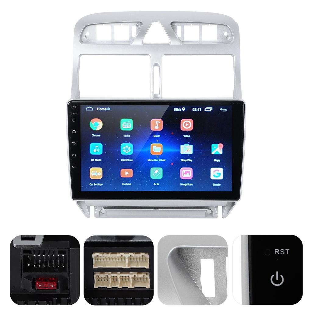 Nawigacja samochodowa 9-calowy ekran dotykowy do odtwarzacza samochodowego Android GPS Zamiennik dla Peugeot 307 307CC 307SW 20022013(2 + 32G )