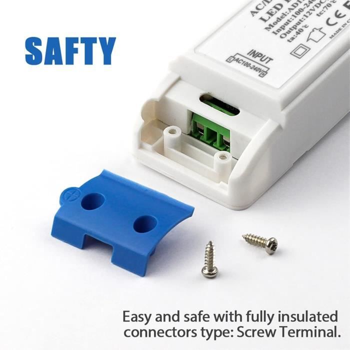 Transformateur LED - Elezenioc - 30W - DC12V - 5A - Intérieur