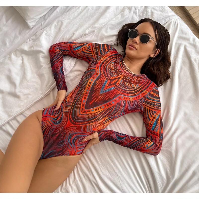 2026 New European and American One-piece Swimsuit Bikini Swimsuit